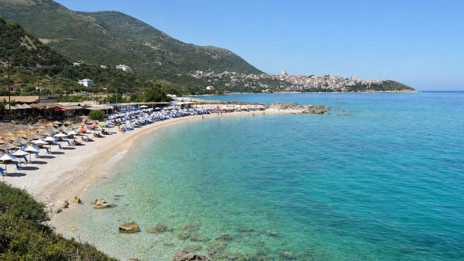 Livadhi beach Himarë Albanian Riviera