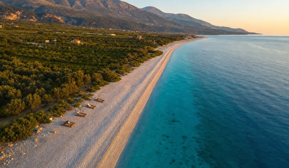 Borsh beach the longest beach on the Albanian Riviera