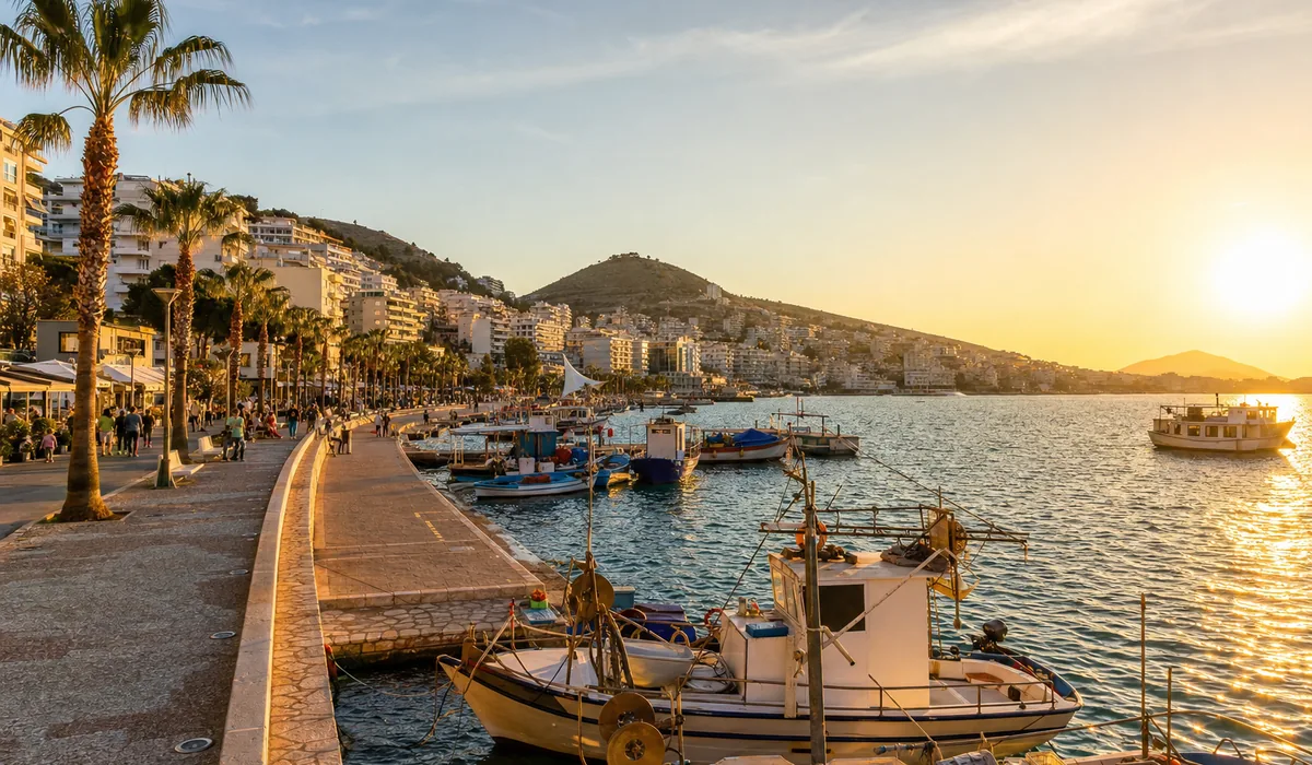Saranda promenade and bay — where to stay guide